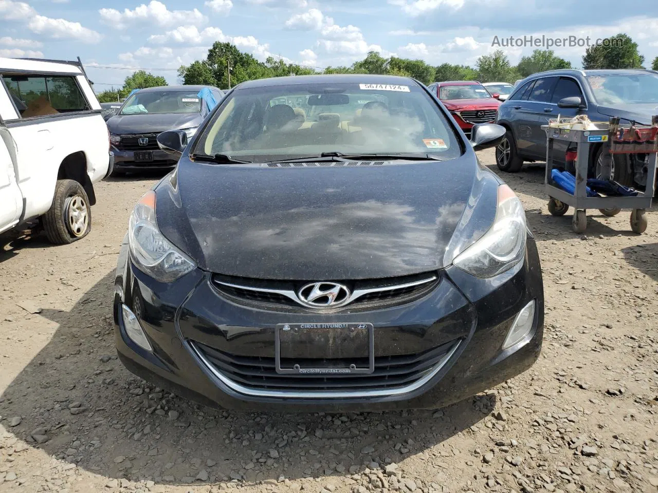 2012 Hyundai Elantra Gls Черный vin: 5NPDH4AE4CH097626