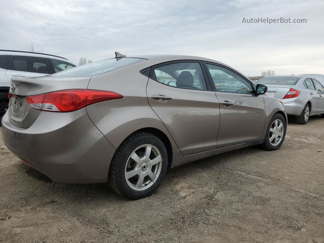 2012 Hyundai Elantra Gls Tan vin: 5NPDH4AE4CH113680