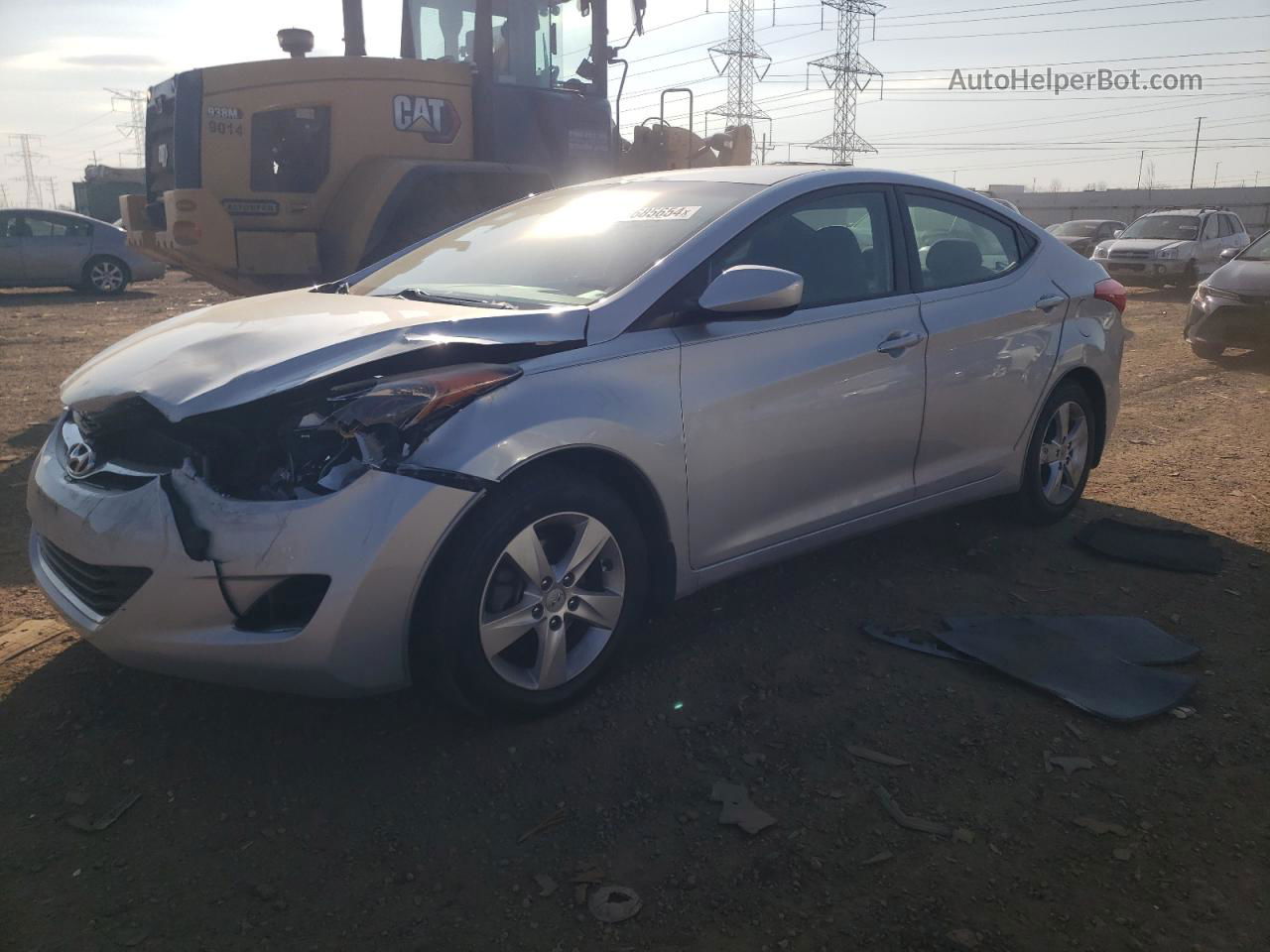 2013 Hyundai Elantra Gls Silver vin: 5NPDH4AE4DH171886