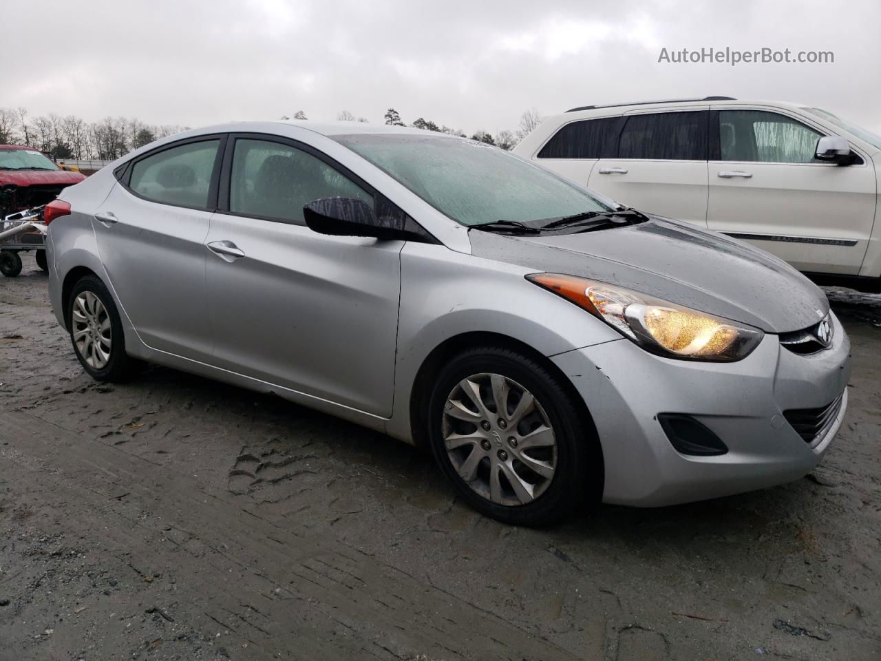 2013 Hyundai Elantra Gls Серебряный vin: 5NPDH4AE4DH180037