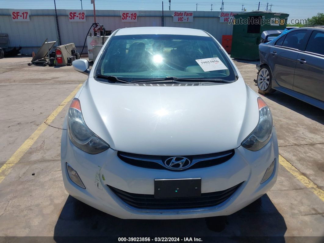 2013 Hyundai Elantra Gls White vin: 5NPDH4AE4DH181219