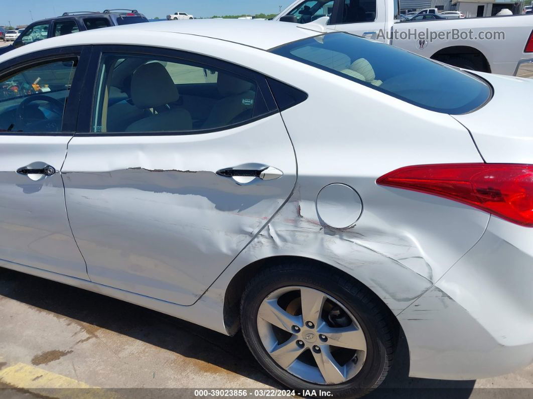 2013 Hyundai Elantra Gls White vin: 5NPDH4AE4DH181219