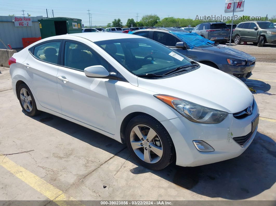 2013 Hyundai Elantra Gls White vin: 5NPDH4AE4DH181219