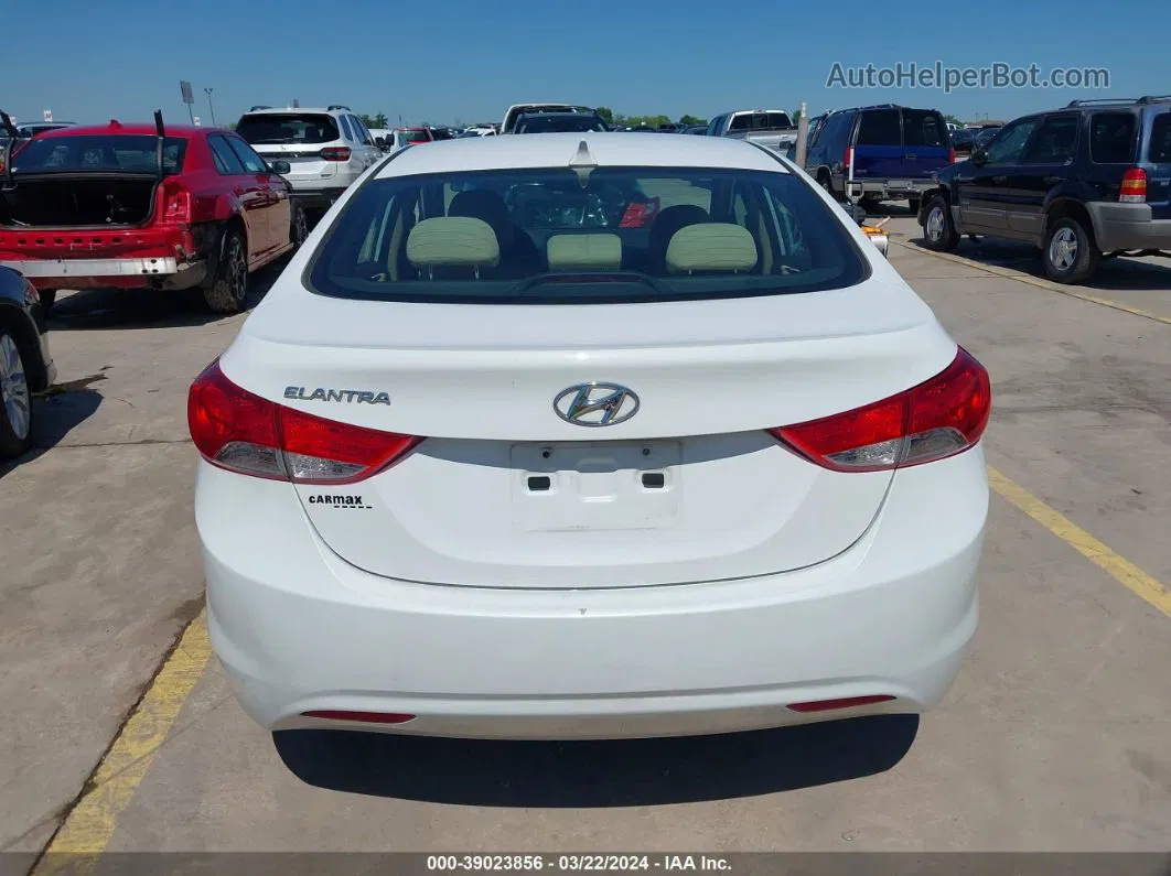 2013 Hyundai Elantra Gls White vin: 5NPDH4AE4DH181219