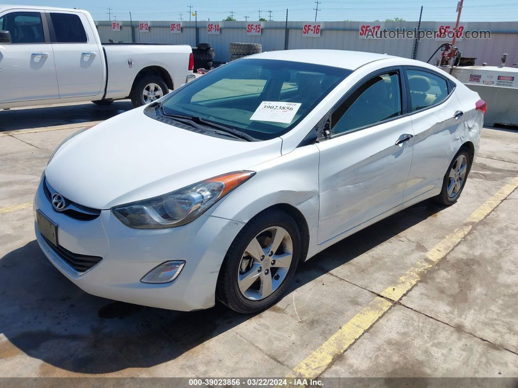 2013 Hyundai Elantra Gls White vin: 5NPDH4AE4DH181219