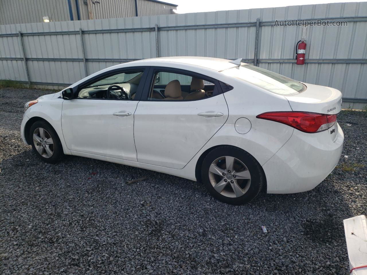 2013 Hyundai Elantra Gls White vin: 5NPDH4AE4DH184668