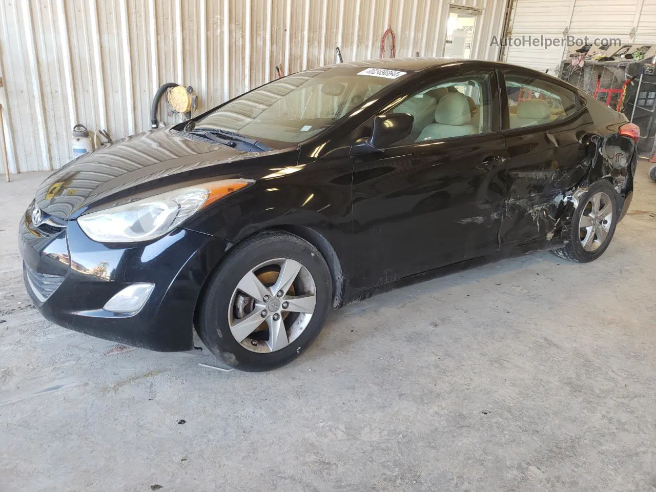 2013 Hyundai Elantra Gls Black vin: 5NPDH4AE4DH283989