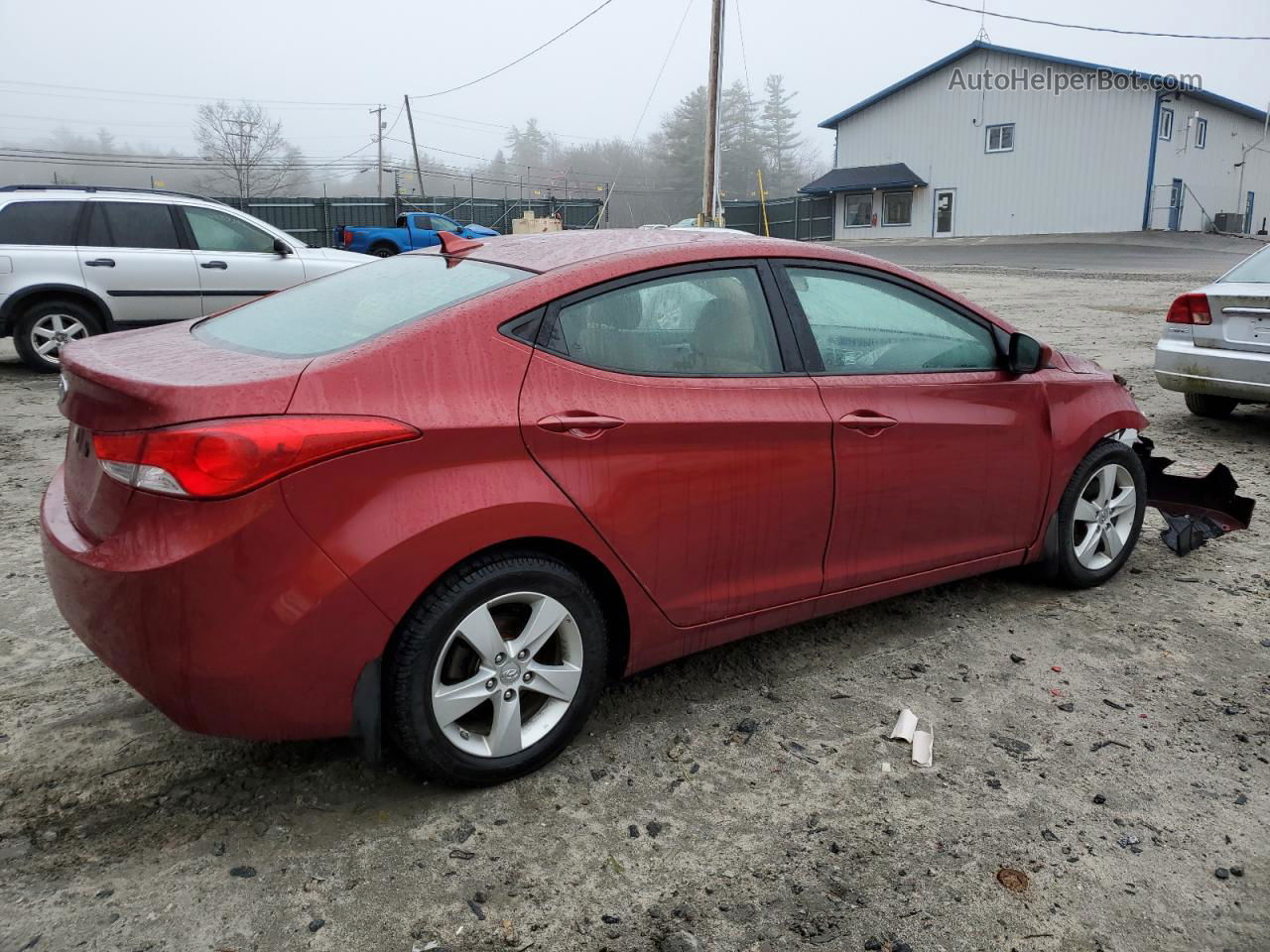 2013 Hyundai Elantra Gls Maroon vin: 5NPDH4AE4DH331622