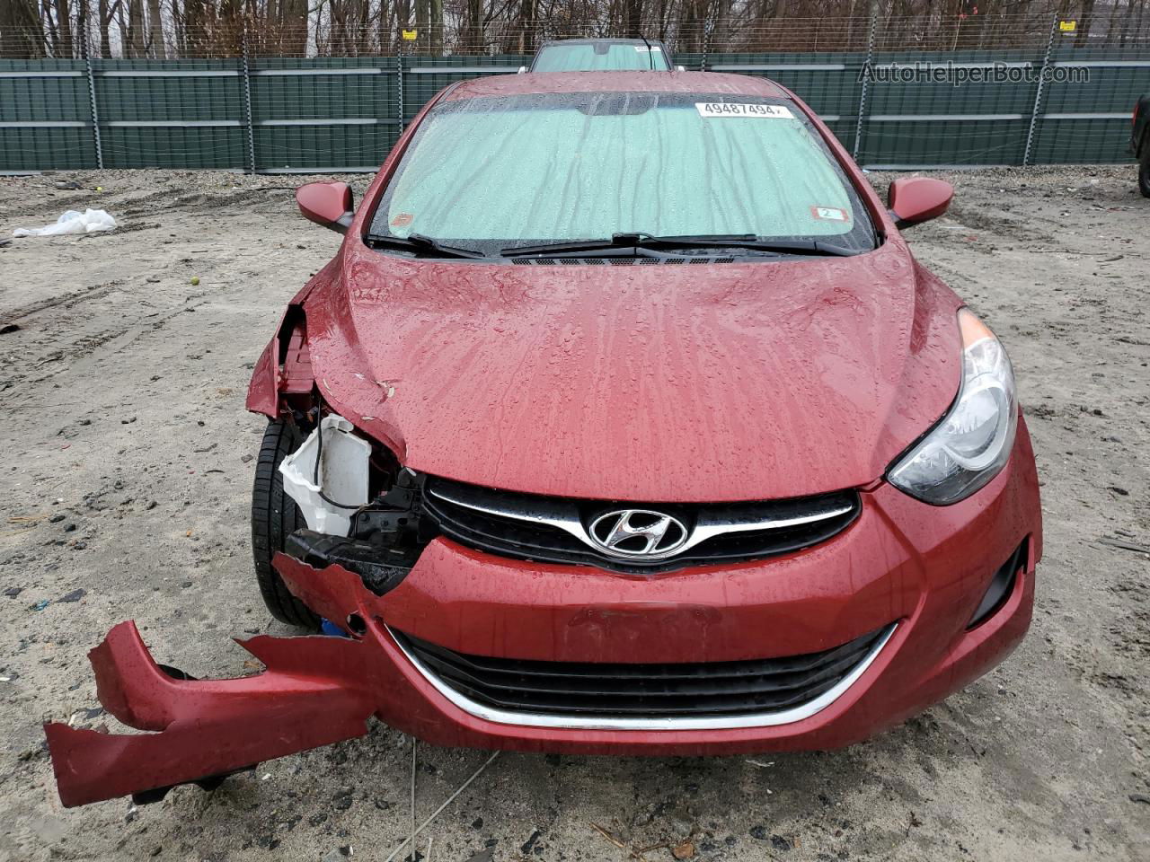 2013 Hyundai Elantra Gls Maroon vin: 5NPDH4AE4DH331622