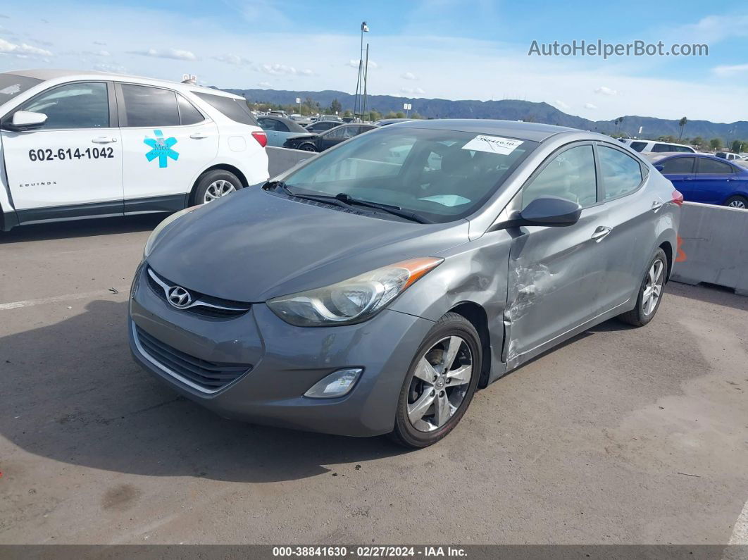 2013 Hyundai Elantra Gls Gray vin: 5NPDH4AE4DH332043