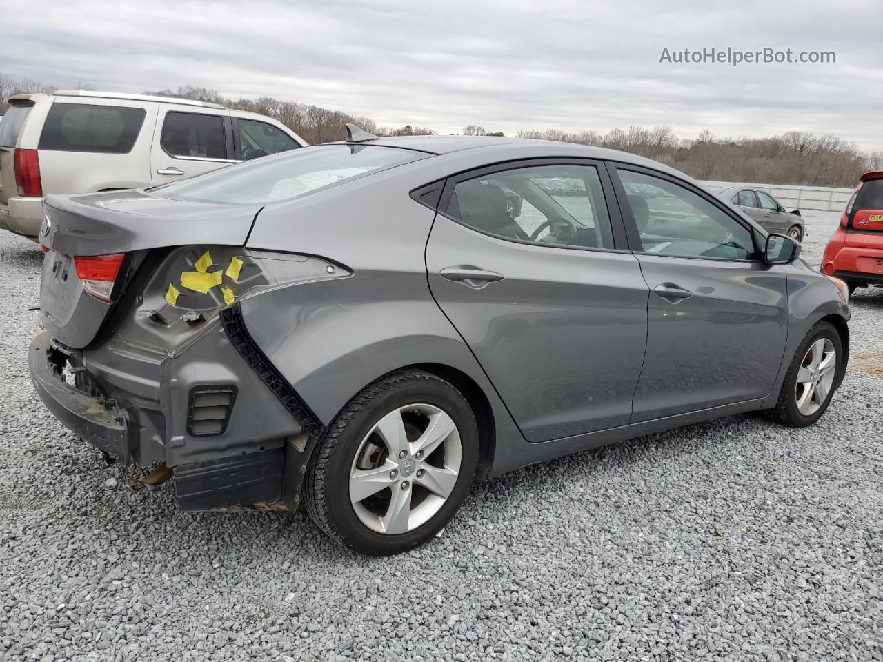 2013 Hyundai Elantra Gls Серый vin: 5NPDH4AE4DH351613