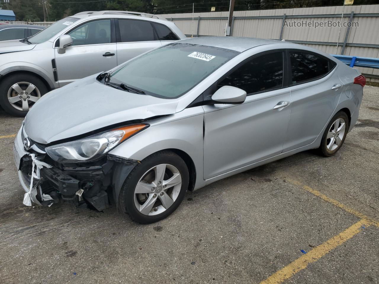 2013 Hyundai Elantra Gls Серебряный vin: 5NPDH4AE4DH361476