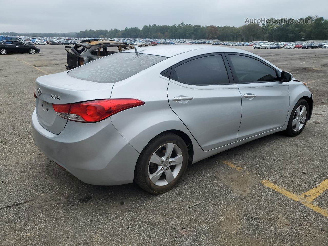 2013 Hyundai Elantra Gls Silver vin: 5NPDH4AE4DH361476