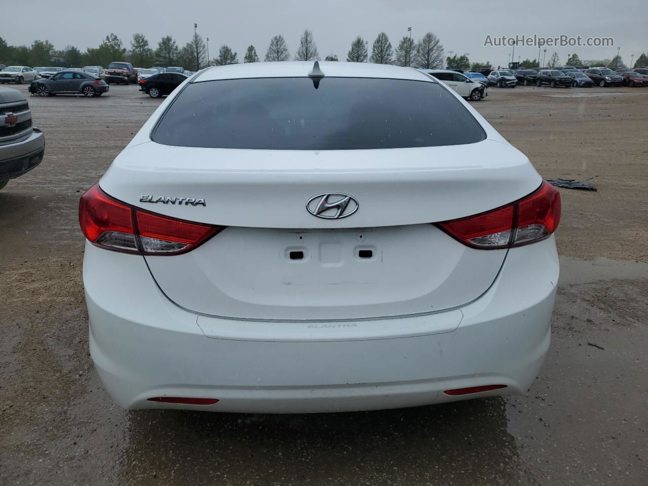 2013 Hyundai Elantra Gls White vin: 5NPDH4AE4DH374907