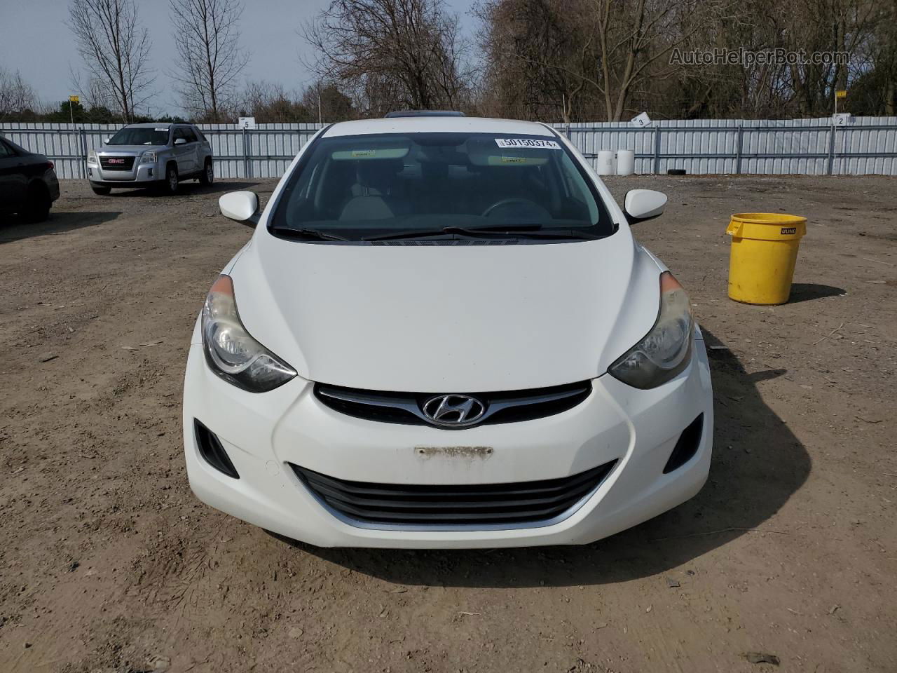 2013 Hyundai Elantra Gls White vin: 5NPDH4AE4DH378584