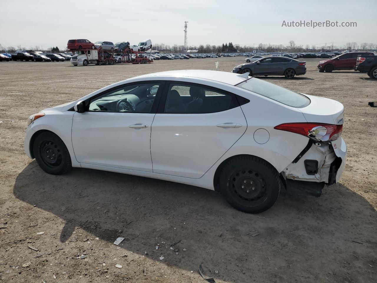 2013 Hyundai Elantra Gls White vin: 5NPDH4AE4DH378584