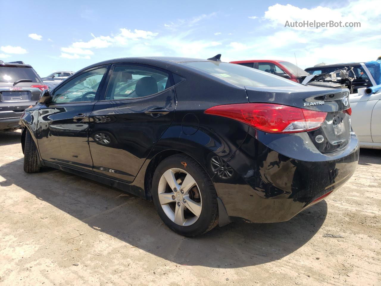 2013 Hyundai Elantra Gls Black vin: 5NPDH4AE4DH383798