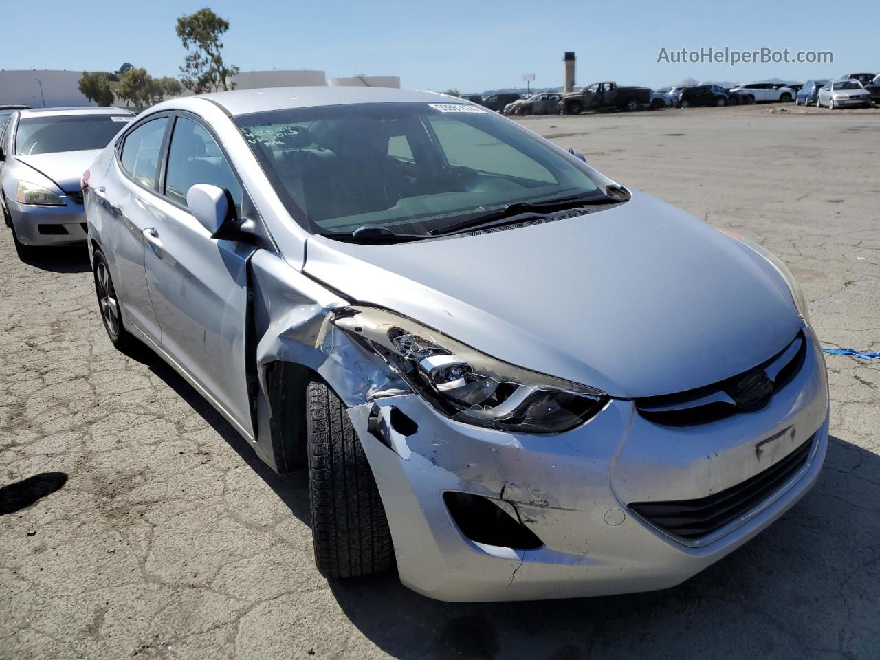 2013 Hyundai Elantra Gls Silver vin: 5NPDH4AE4DH385003