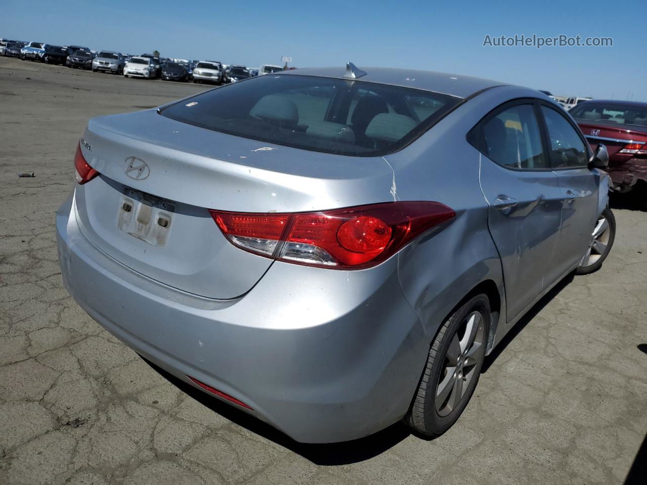 2013 Hyundai Elantra Gls Silver vin: 5NPDH4AE4DH385003