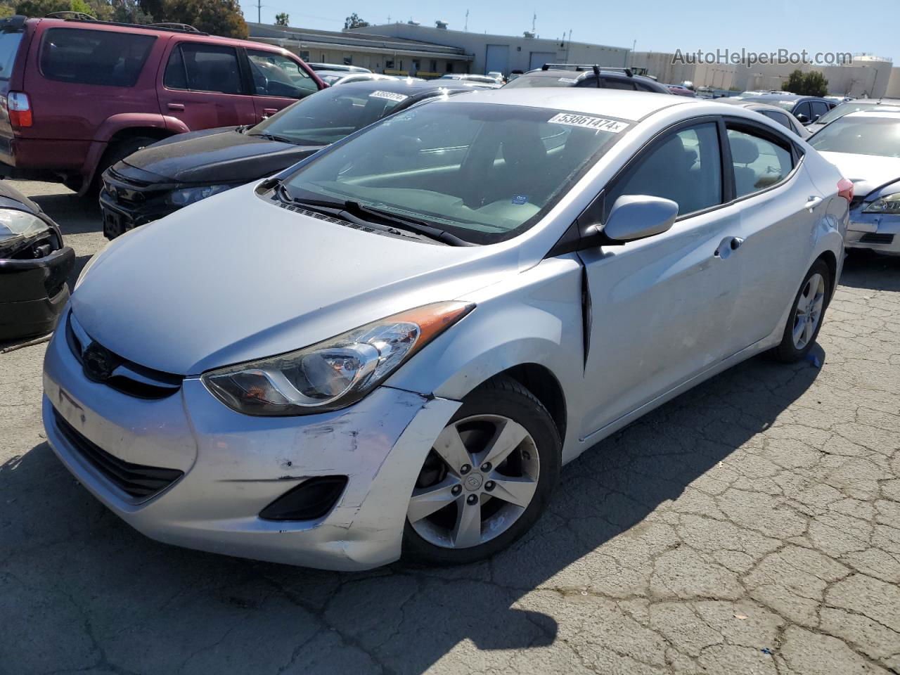 2013 Hyundai Elantra Gls Silver vin: 5NPDH4AE4DH385003