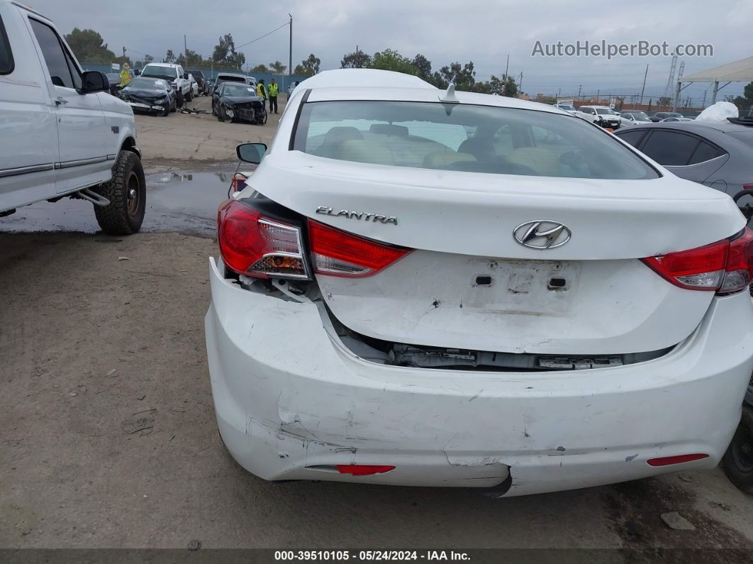 2013 Hyundai Elantra Gls White vin: 5NPDH4AE4DH385874