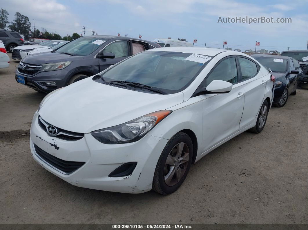 2013 Hyundai Elantra Gls White vin: 5NPDH4AE4DH385874