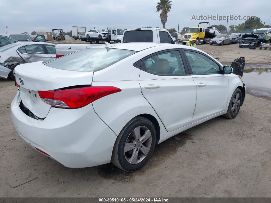 2013 Hyundai Elantra Gls White vin: 5NPDH4AE4DH385874