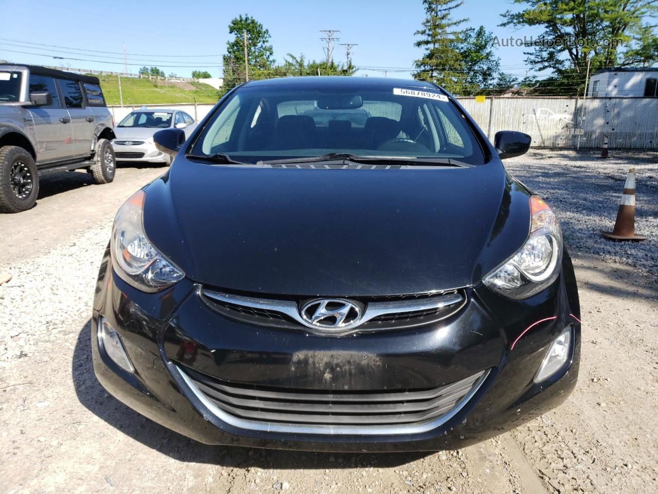 2013 Hyundai Elantra Gls Black vin: 5NPDH4AE4DH394526