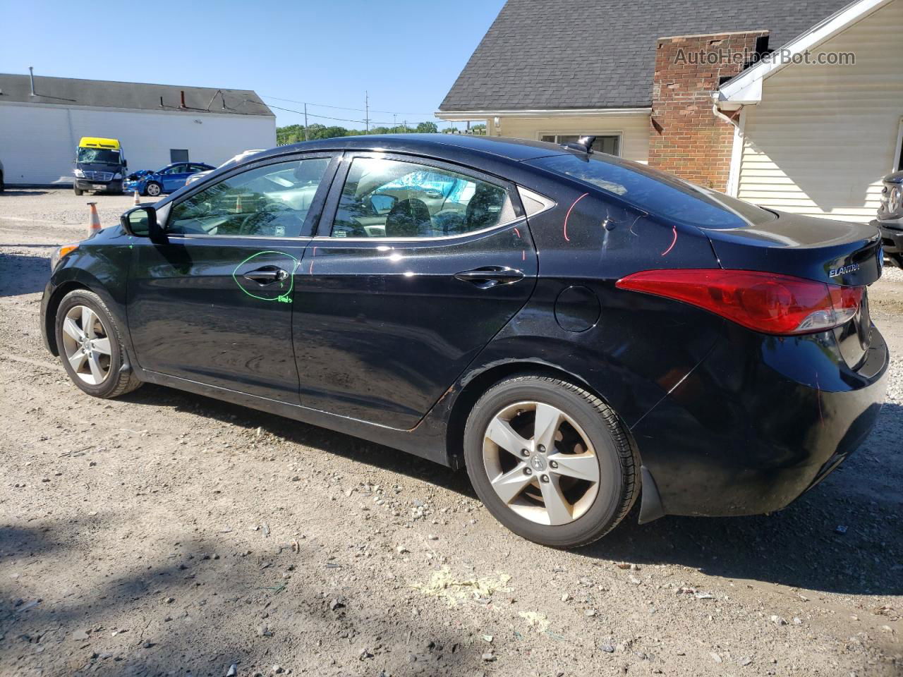 2013 Hyundai Elantra Gls Черный vin: 5NPDH4AE4DH394526