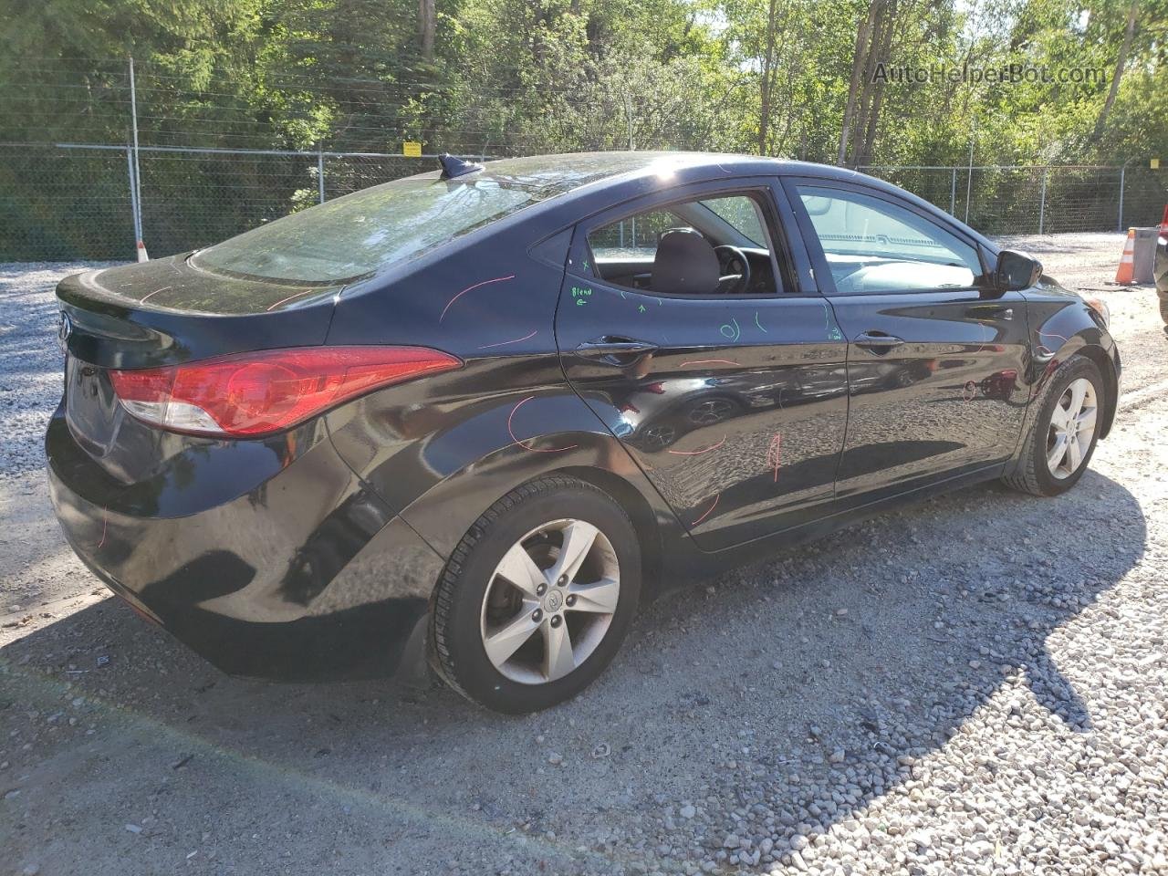 2013 Hyundai Elantra Gls Black vin: 5NPDH4AE4DH394526