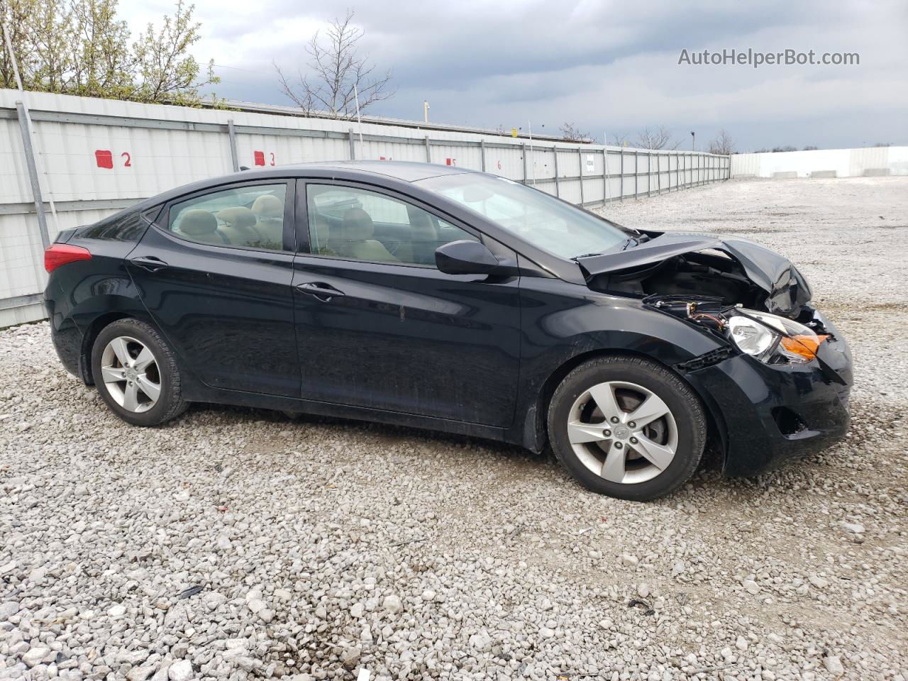 2013 Hyundai Elantra Gls Black vin: 5NPDH4AE4DH401846