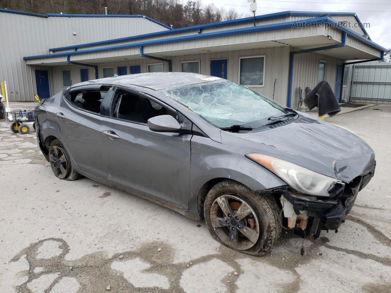 2013 Hyundai Elantra Gls Gray vin: 5NPDH4AE4DH411146