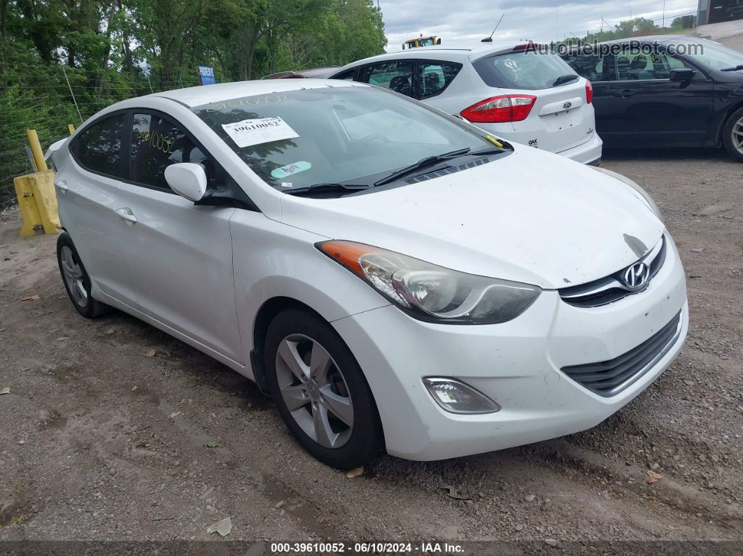 2013 Hyundai Elantra Gls White vin: 5NPDH4AE4DH429016