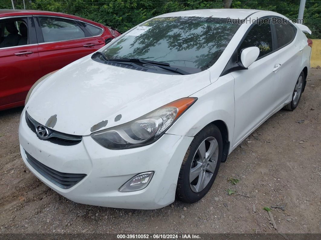 2013 Hyundai Elantra Gls White vin: 5NPDH4AE4DH429016