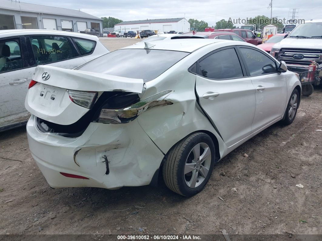 2013 Hyundai Elantra Gls White vin: 5NPDH4AE4DH429016