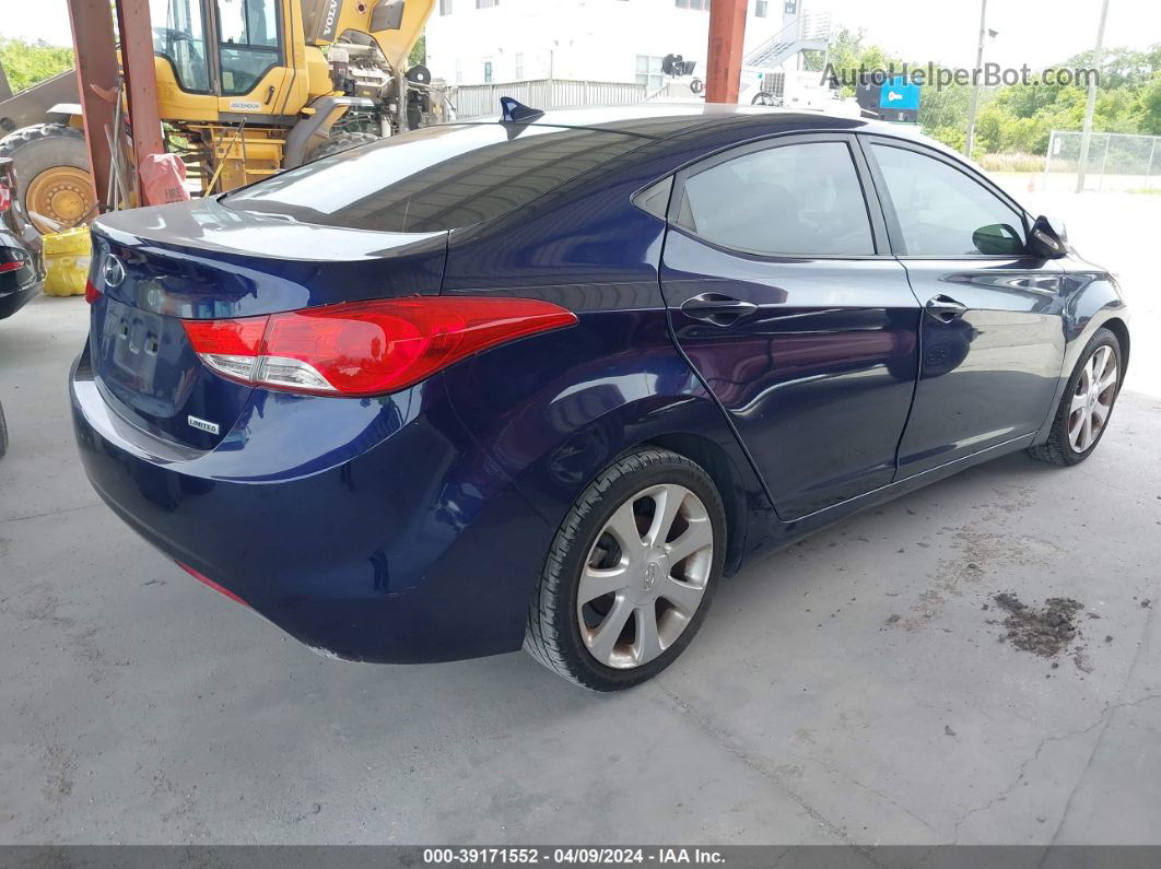 2013 Hyundai Elantra Limited Синий vin: 5NPDH4AE4DH438122