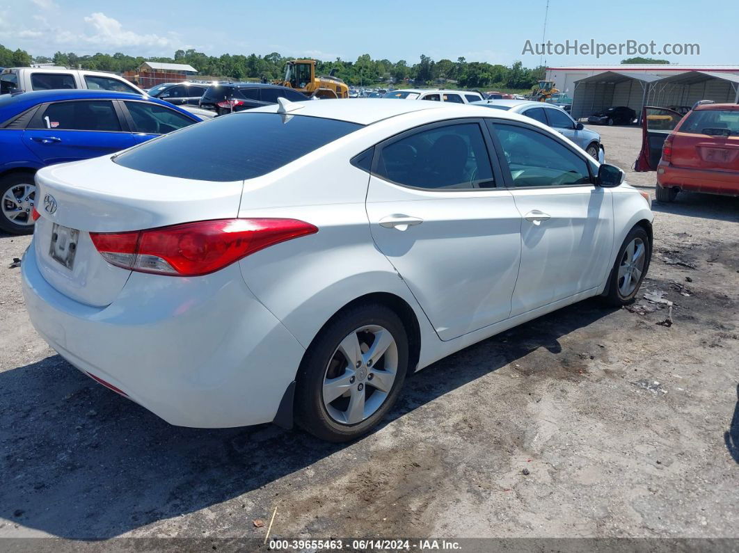 2013 Hyundai Elantra Gls White vin: 5NPDH4AE4DH453803