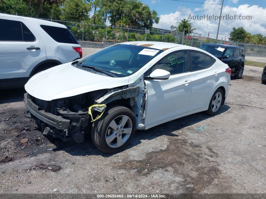 2013 Hyundai Elantra Gls White vin: 5NPDH4AE4DH453803