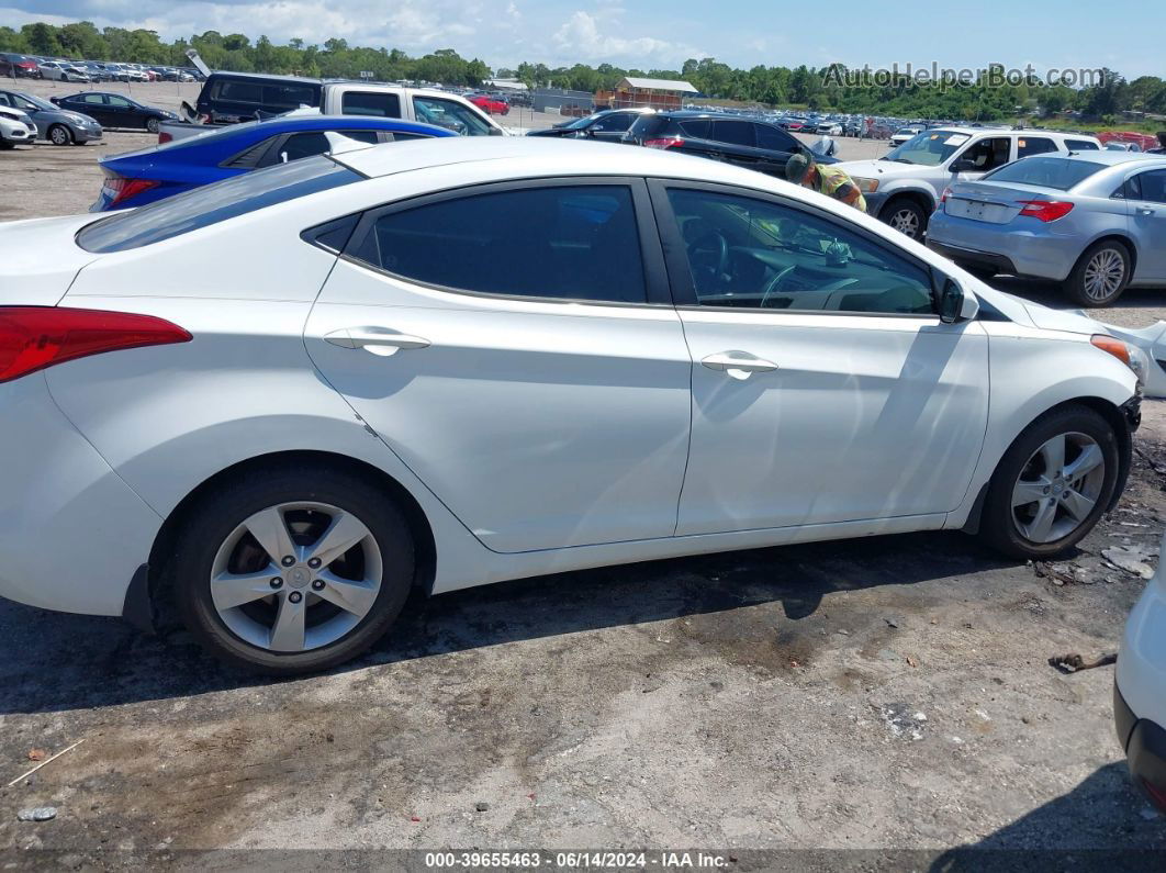 2013 Hyundai Elantra Gls White vin: 5NPDH4AE4DH453803