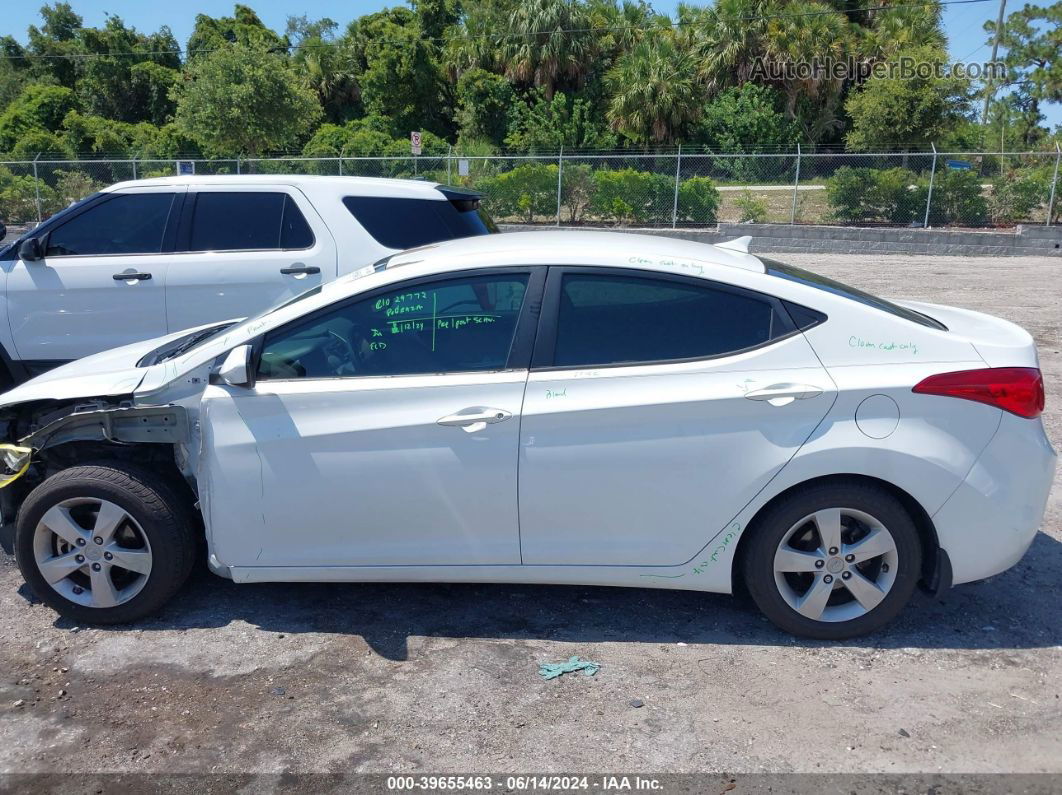 2013 Hyundai Elantra Gls White vin: 5NPDH4AE4DH453803