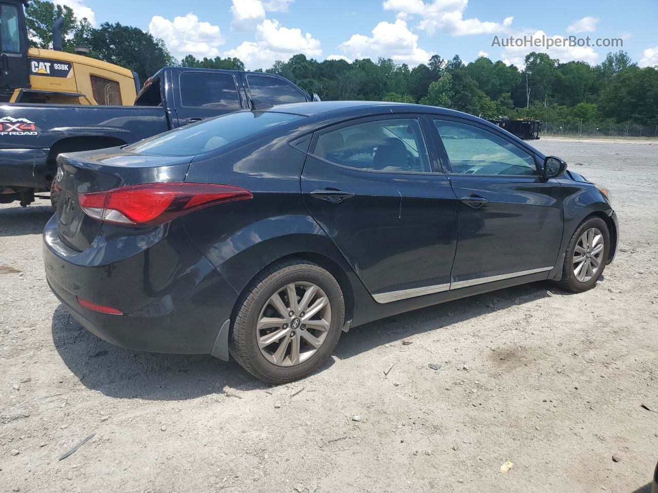 2014 Hyundai Elantra Se Black vin: 5NPDH4AE4EH457853