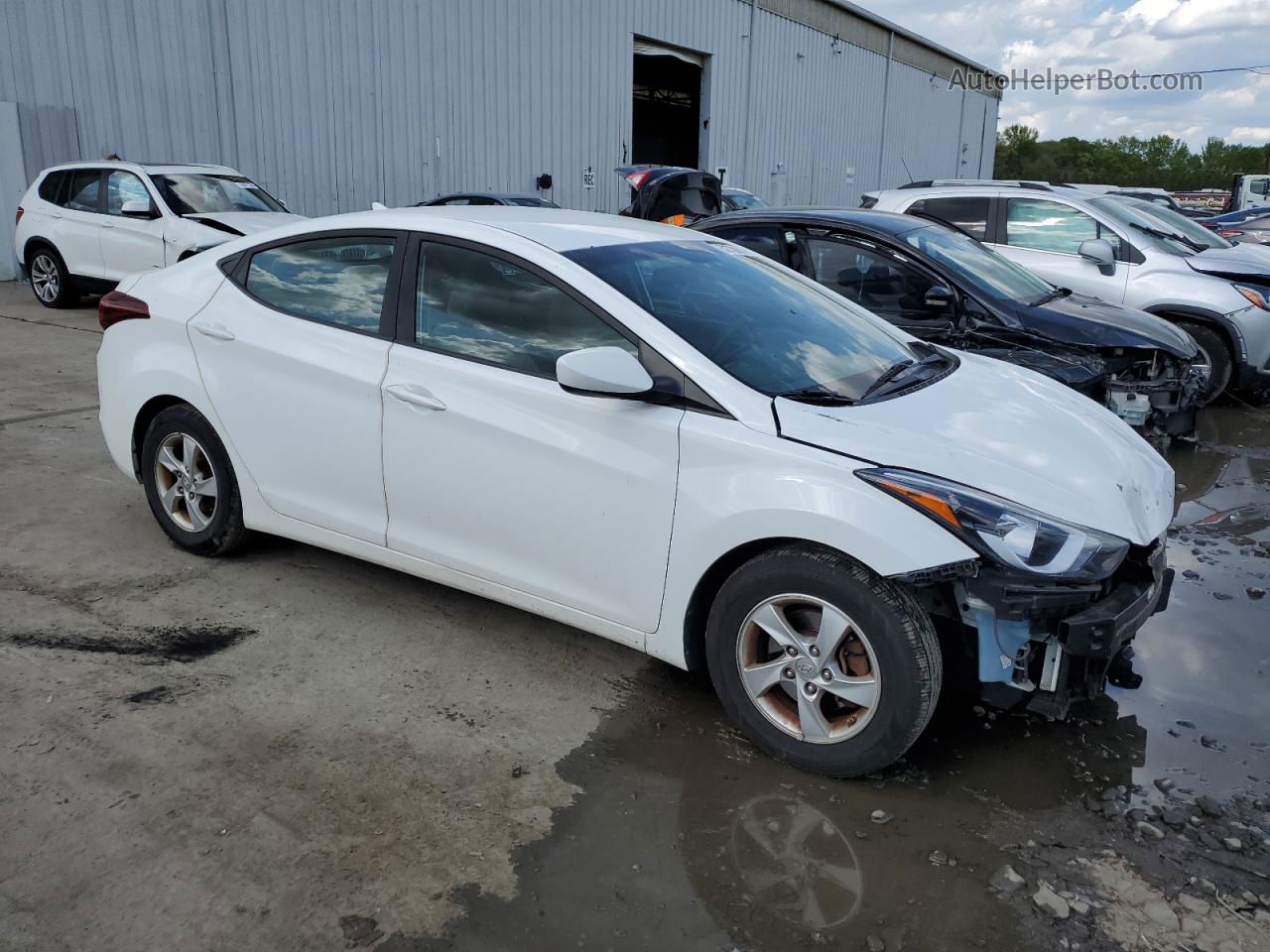 2014 Hyundai Elantra Se Белый vin: 5NPDH4AE4EH472174