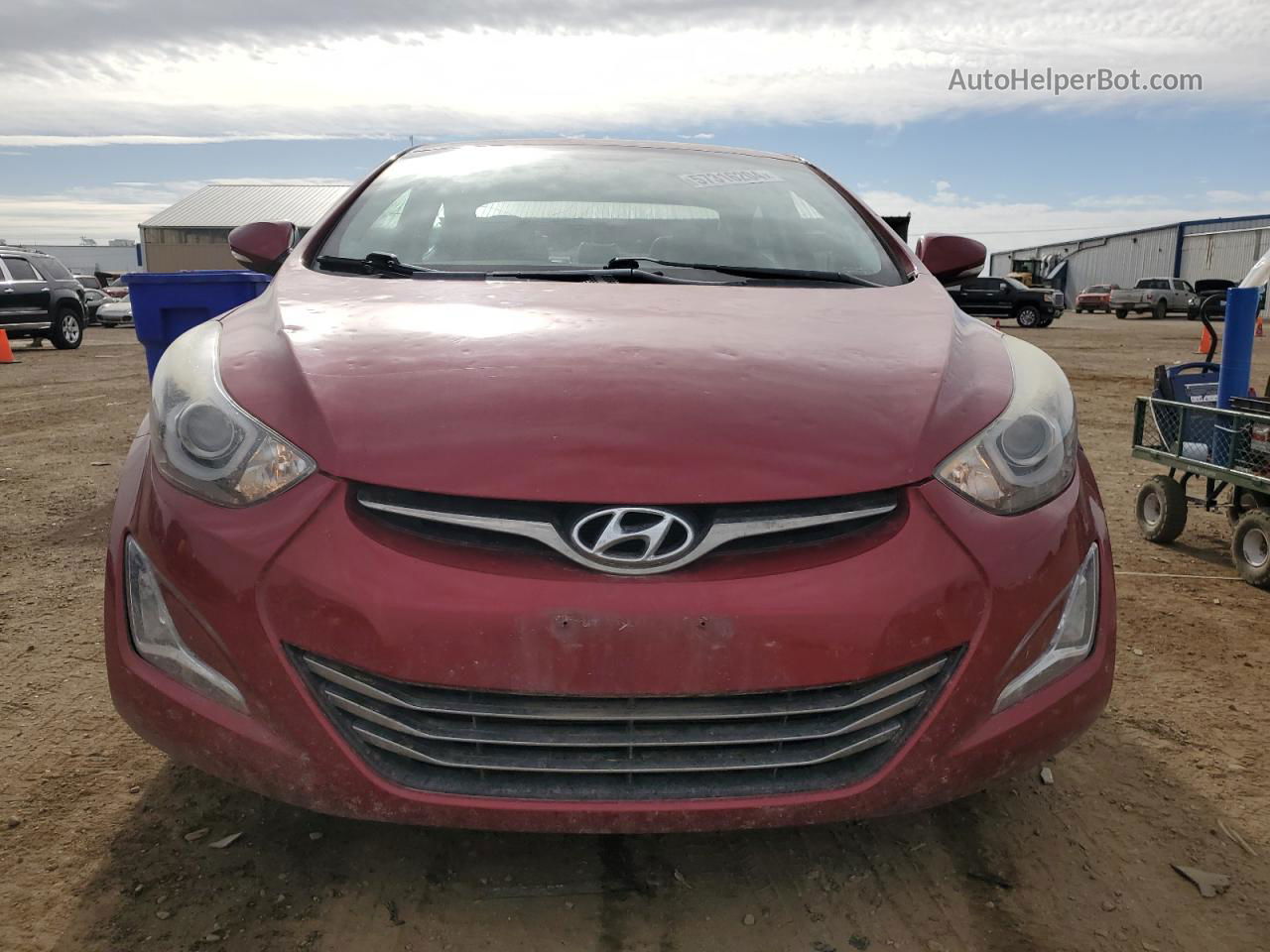 2014 Hyundai Elantra Se Red vin: 5NPDH4AE4EH476676