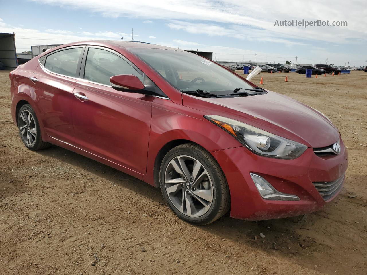 2014 Hyundai Elantra Se Red vin: 5NPDH4AE4EH476676