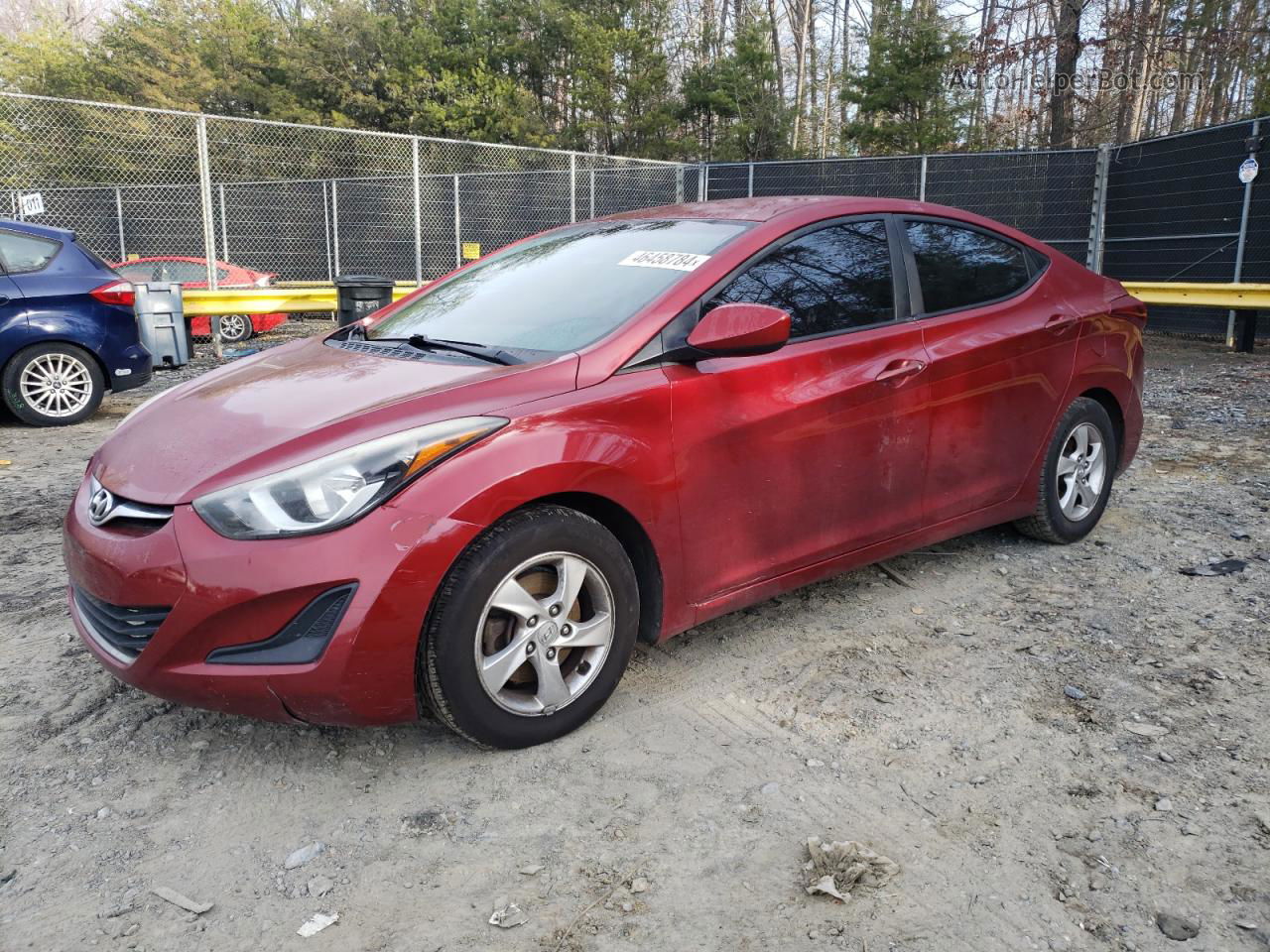 2014 Hyundai Elantra Se Burgundy vin: 5NPDH4AE4EH477259