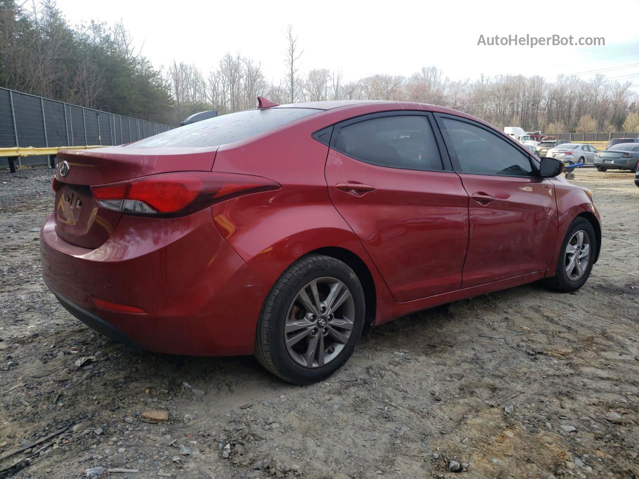 2014 Hyundai Elantra Se Burgundy vin: 5NPDH4AE4EH477259