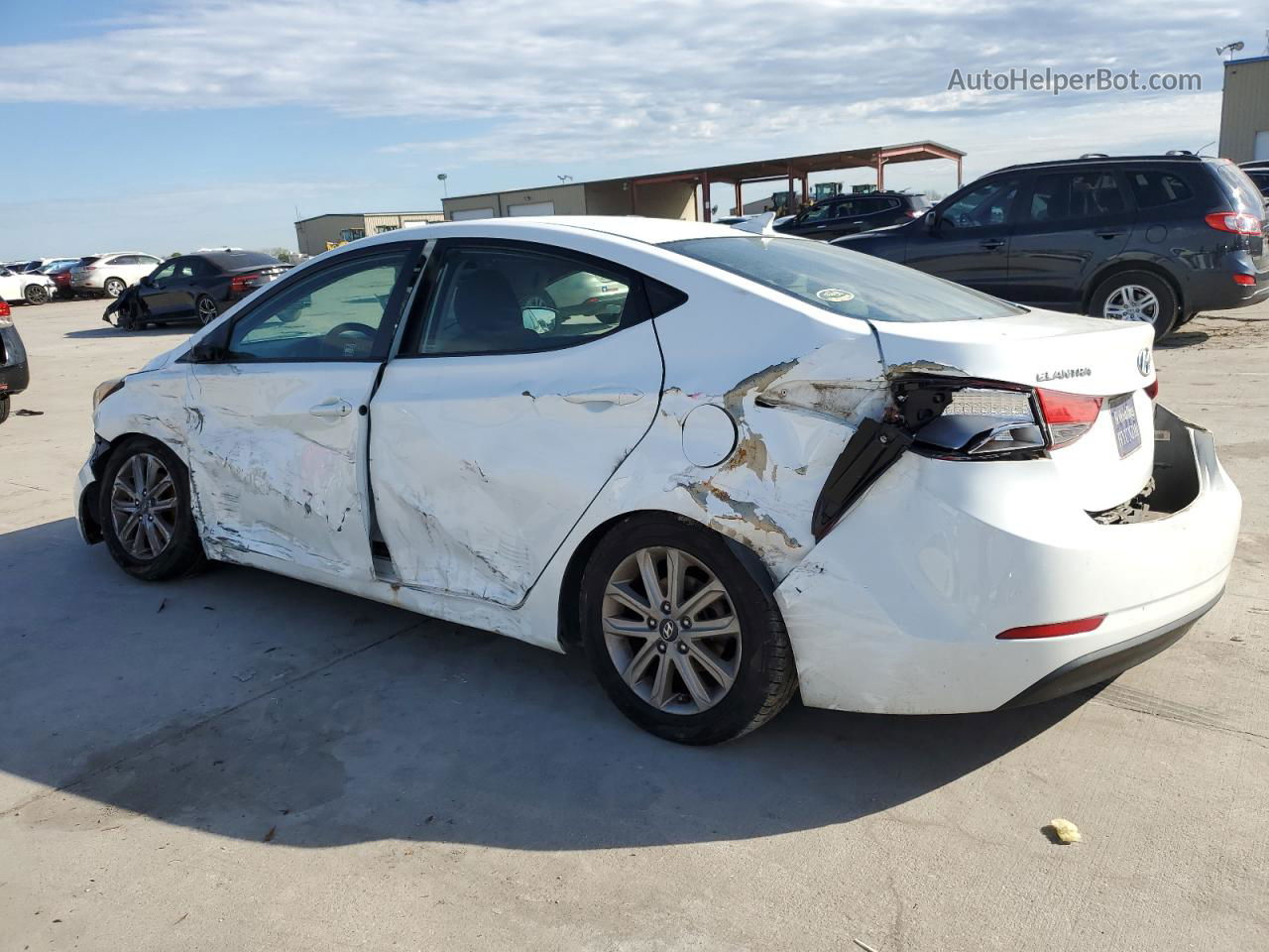 2014 Hyundai Elantra Se White vin: 5NPDH4AE4EH478346