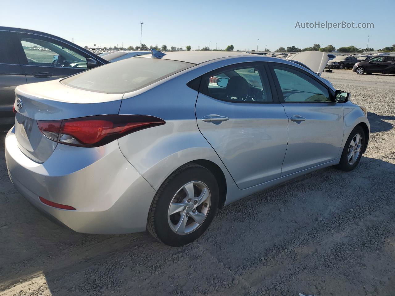 2014 Hyundai Elantra Se Серебряный vin: 5NPDH4AE4EH486186