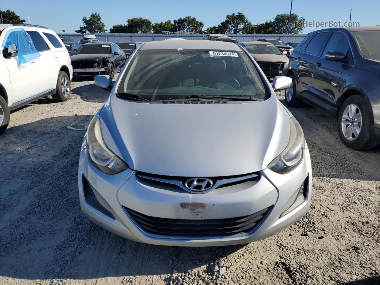 2014 Hyundai Elantra Se Silver vin: 5NPDH4AE4EH486186