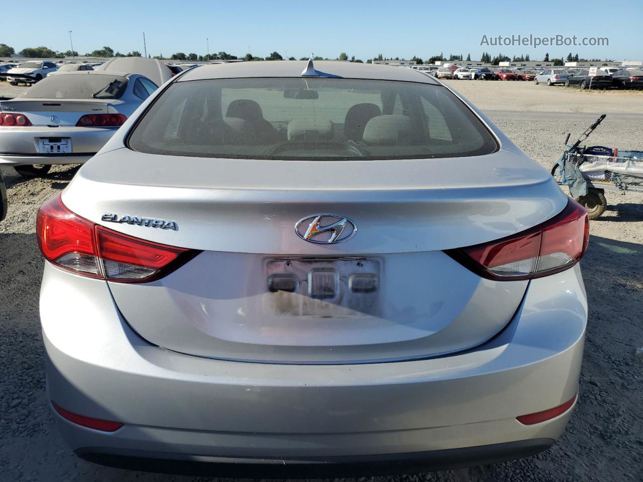 2014 Hyundai Elantra Se Серебряный vin: 5NPDH4AE4EH486186